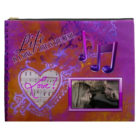 Love Song Xxxl Cosmetic Bag By Joy Johns Front