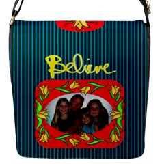 Believe flap closure messenger bag, small - Flap Closure Messenger Bag (S)
