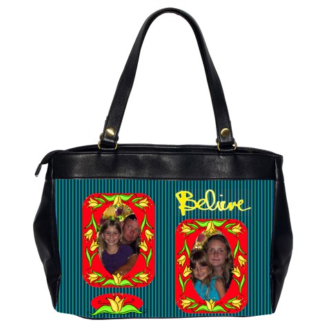 Believe Office Handbag, 2 Sides By Joy Johns Back