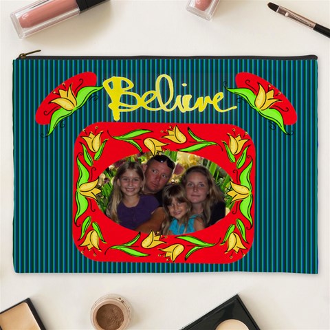 Believe Xxxl Cosmetic Bag By Joy Johns Front