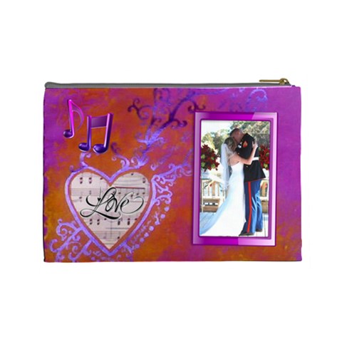 Love Song Large Cosmetic Bag By Joy Johns Back