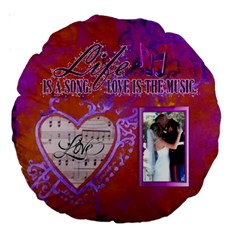 18  Love Song Cushion, #4 - Large 18  Premium Round Cushion 