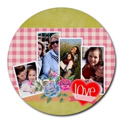 mothers day - Collage Round Mousepad mothers day - Collage Round Mousepad