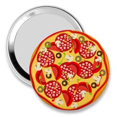 pizza - 3  Handbag Mirror