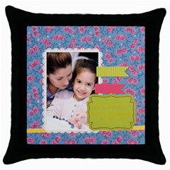mothers day - Throw Pillow Case (Black) mothers day - Throw Pillow Case (Black)