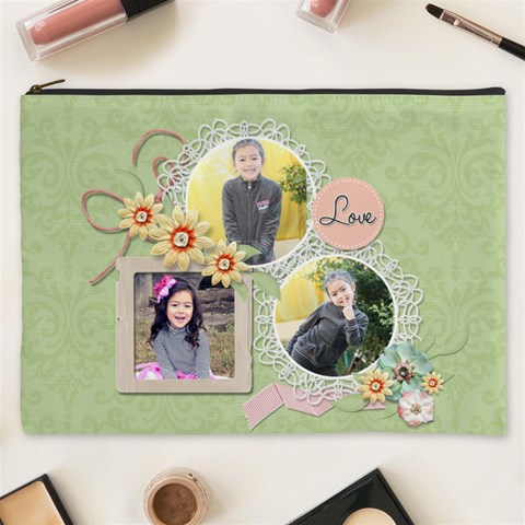 Cosmetic Bag (xxxl): Sweet Memories 5 By Jennyl Front