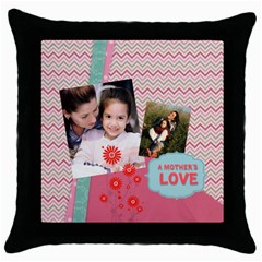 mothers day - Throw Pillow Case (Black)