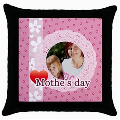 mothers day - Throw Pillow Case (Black)