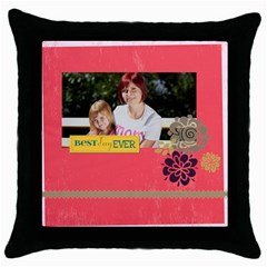 mothers day - Throw Pillow Case (Black)