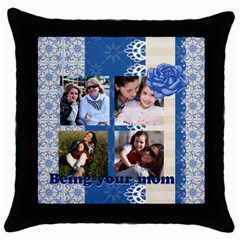 mothers day - Throw Pillow Case (Black)