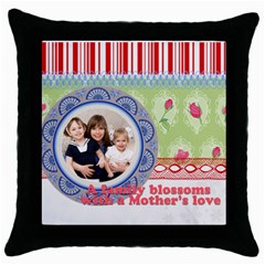 mothers day - Throw Pillow Case (Black)