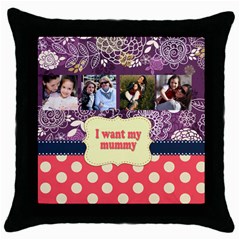 mothers day - Throw Pillow Case (Black)