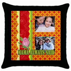 mothers day - Throw Pillow Case (Black)