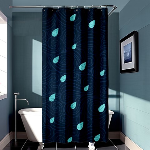 Rain By Divad Brown Curtain(36 X72 ) - 33.26 x66.24  Curtain(36 X72 )