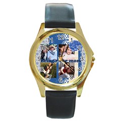 mothers day - Round Gold Metal Watch