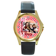 mothers day - Round Gold Metal Watch mothers day - Round Gold Metal Watch