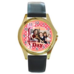 mothers day - Round Gold Metal Watch