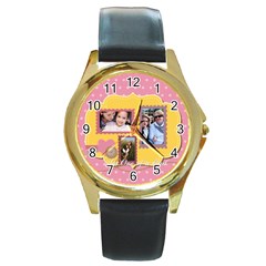 mothers day - Round Gold Metal Watch mothers day - Round Gold Metal Watch