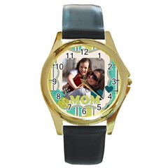 mothers day - Round Gold Metal Watch mothers day - Round Gold Metal Watch