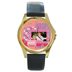 mothers day - Round Gold Metal Watch