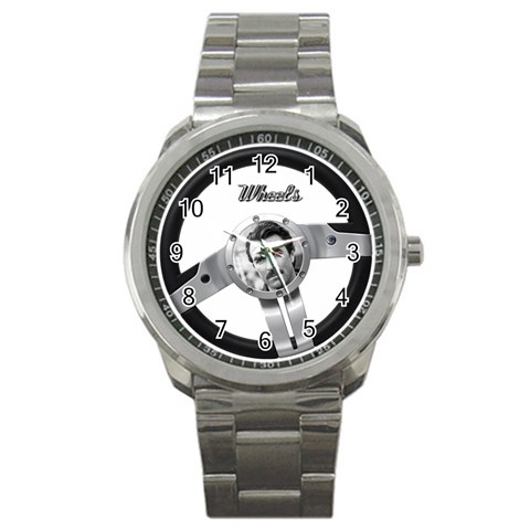 Boys Toys Driver Trucker Car Steering Wheel Silver Wheels Photo Watch By Charley Heselti Front