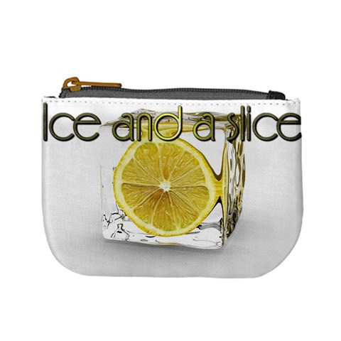 Ice And A Slice After Work Drink Bar Relax Chill Lemon Coin Purse By Charley Heselti Front