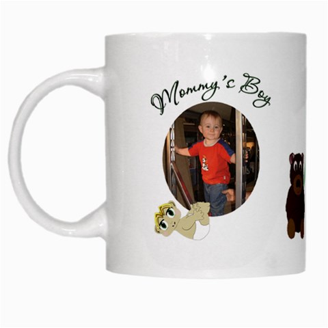 Mommy s Boy White Mug By Chere s Creations Left
