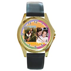 mothers day - Round Gold Metal Watch