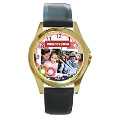 mothers day - Round Gold Metal Watch