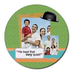 fathers day - Collage Round Mousepad fathers day - Collage Round Mousepad
