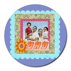 fathers day - Collage Round Mousepad fathers day - Collage Round Mousepad