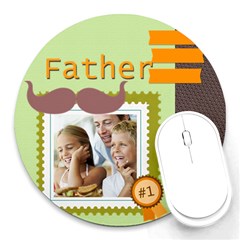 fathers day - Round Mousepad