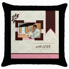 wedding - Throw Pillow Case (Black)