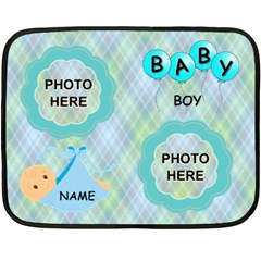 Baby Boy mini blanket. one side - Fleece Blanket (Mini)
