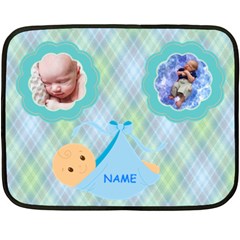 Baby Boy mini blanket, 2 sides #4 - Two Sides Fleece Blanket (Mini)