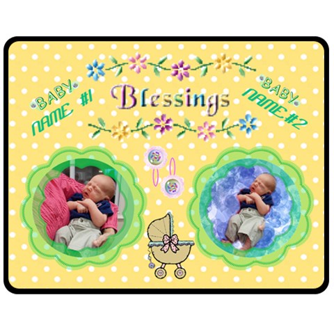 Twins Medium Blanket By Joy Johns 60 x50  Blanket Front