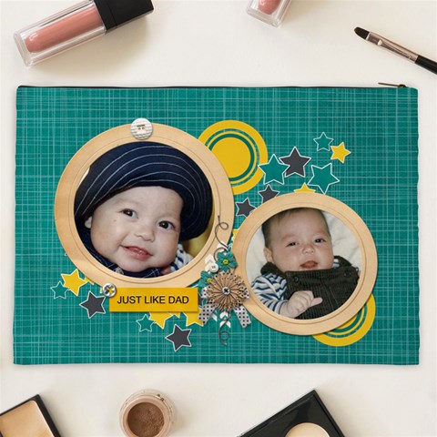 Cosmetic Bag (xxl): Just Like Dad By Jennyl Back