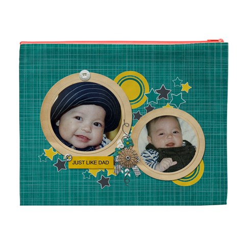Cosmetic Bag (xl): Just Like Dad By Jennyl Back