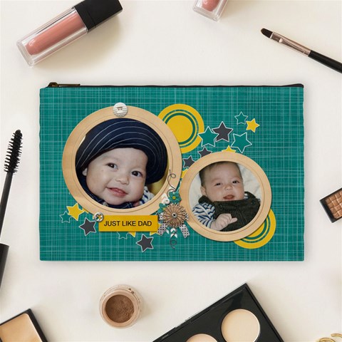 Cosmetic Bag (l): Just Like Dad By Jennyl Front