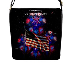 Proud American Messenger Bag Large - Flap Closure Messenger Bag (L)