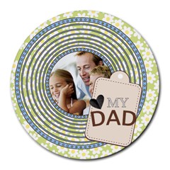 fathers day - Collage Round Mousepad fathers day - Collage Round Mousepad