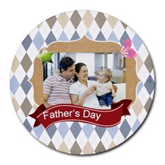fathers day - Collage Round Mousepad fathers day - Collage Round Mousepad