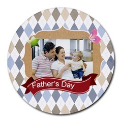 fathers day - Collage Round Mousepad