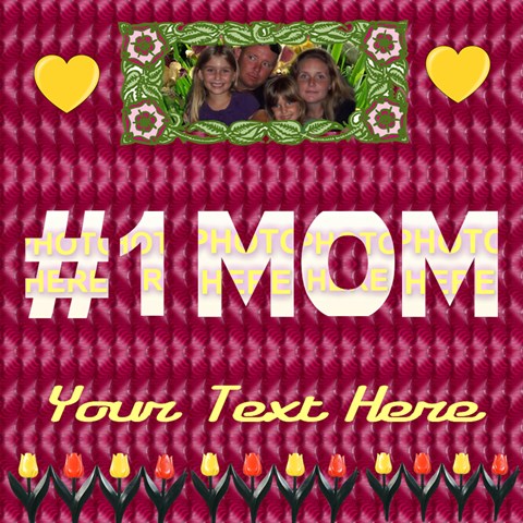 #1 Mom Greeting Card By Joy Johns Inside