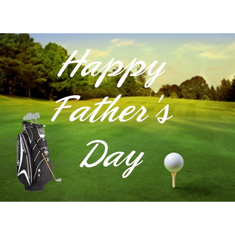 Golf Single Heart Father s Day Card By Kim Blair Front