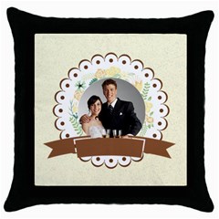 wedding - Throw Pillow Case (Black)