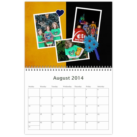 Greg Calendar By Michelle Loomis Aug 2014