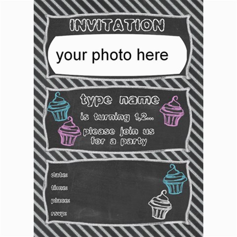 Birthday Invitation Card 7x5 By Zornitza 7 x5  Photo Card - 1