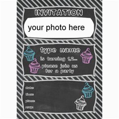 Birthday invitation card 7x5 - 5  x 7  Photo Cards