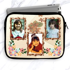 Floral Apple Ipad 2/3/4 Zipper Case